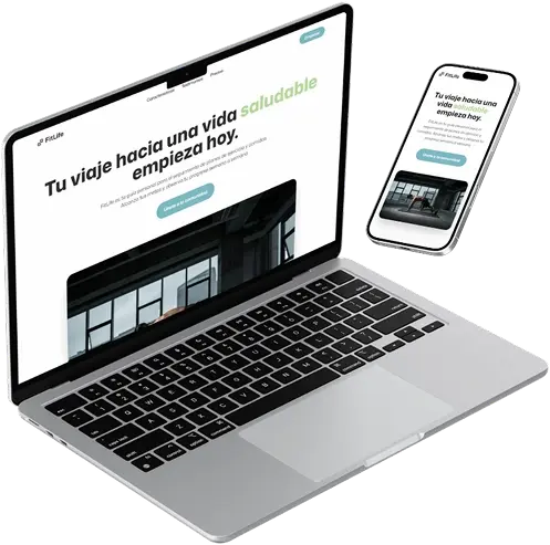 Mockup de proyectos web desarrollados por Davelt